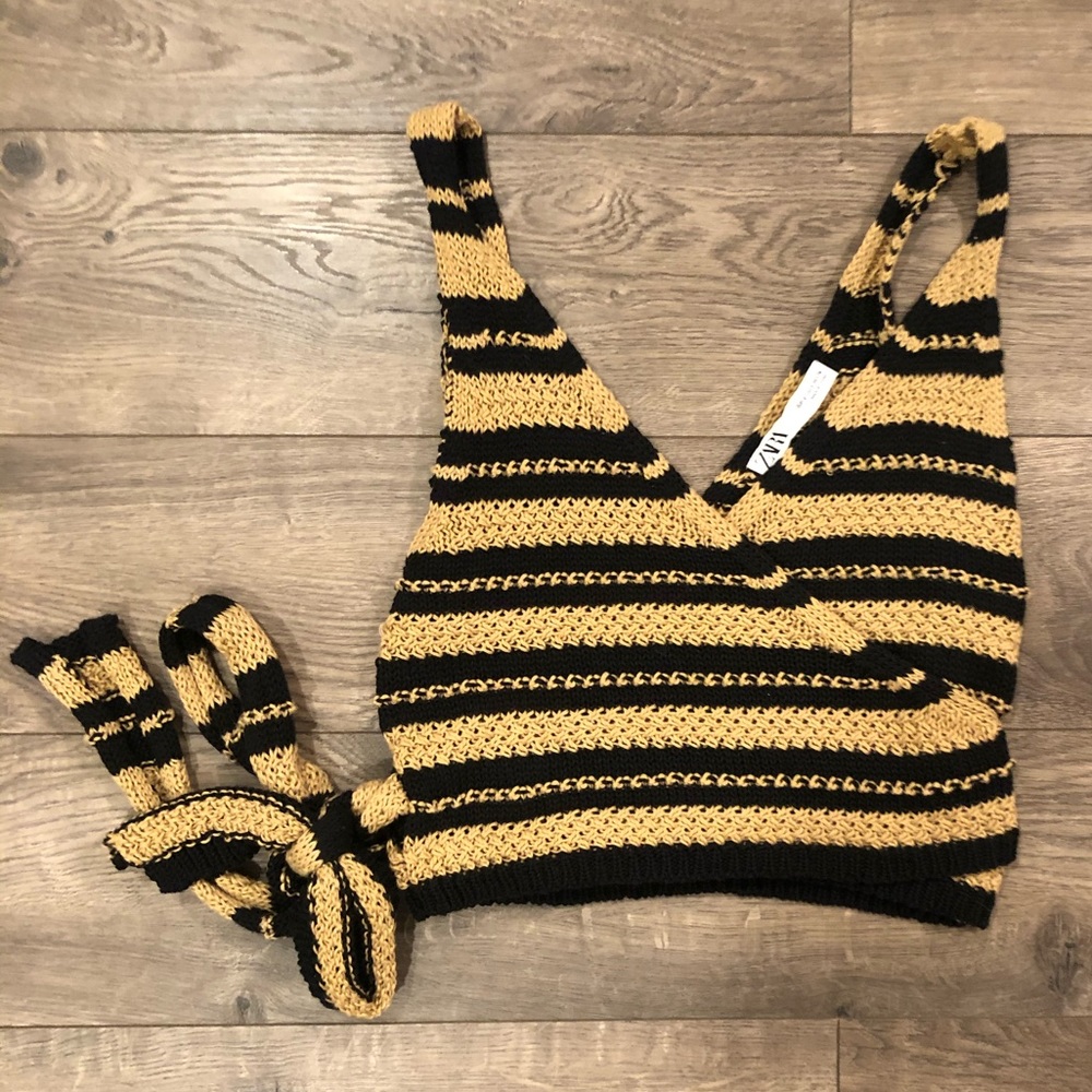 NWOT Zara Wrap Top